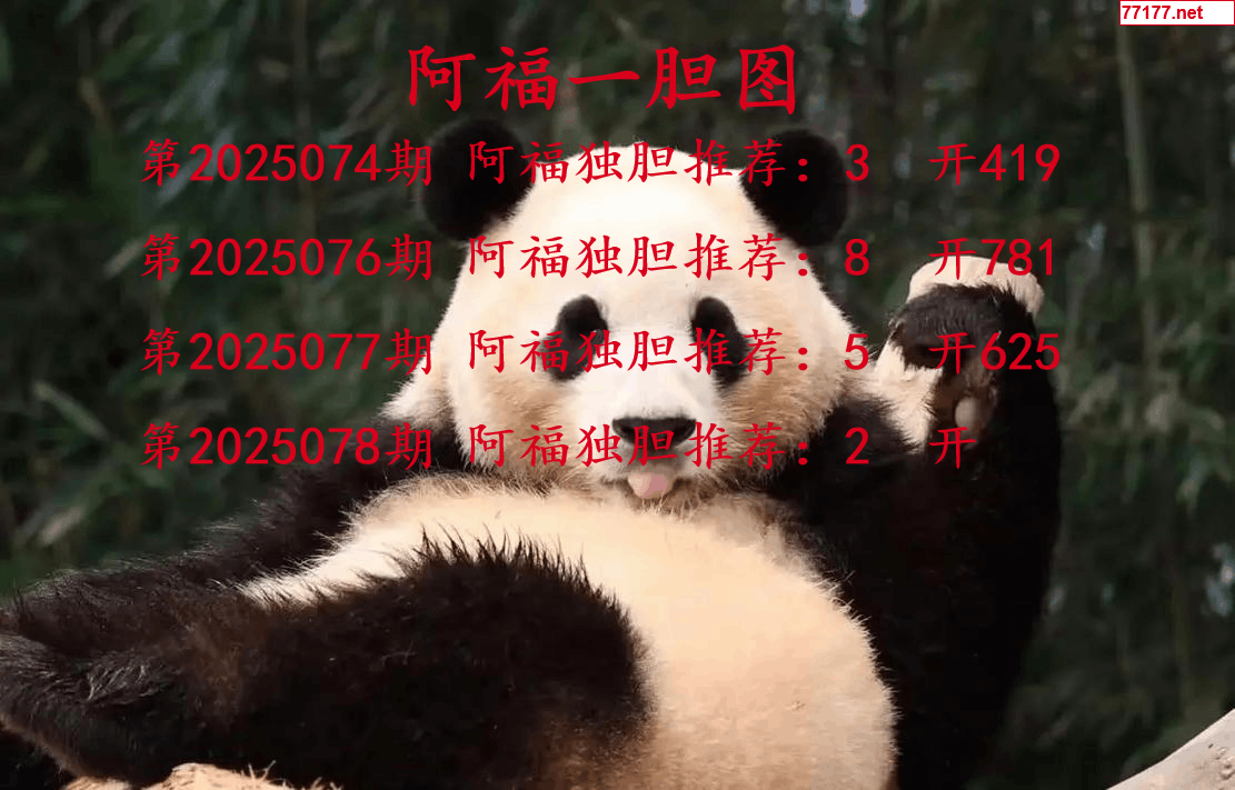 阿福图25年078期3d阿福一胆图