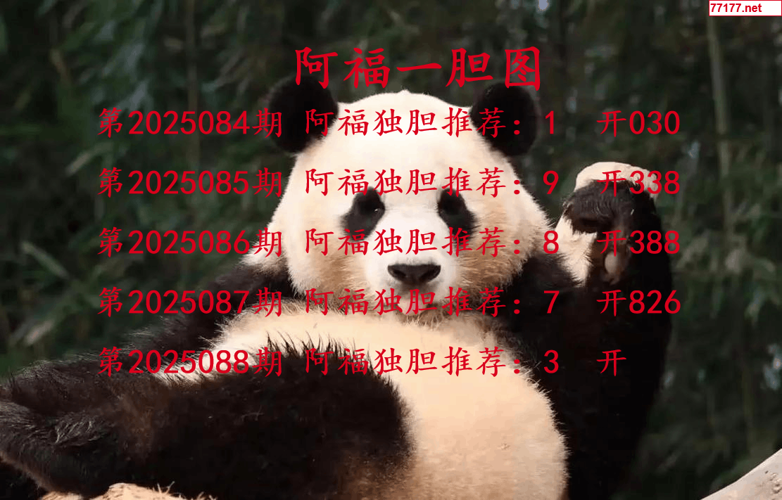 阿福图25年088期3d阿福一胆图