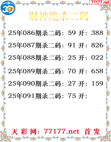 财运图25年091期3d财神杀码图