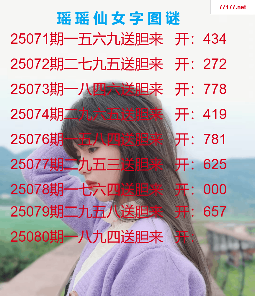 第25年080期瑶瑶仙女一句字图谜