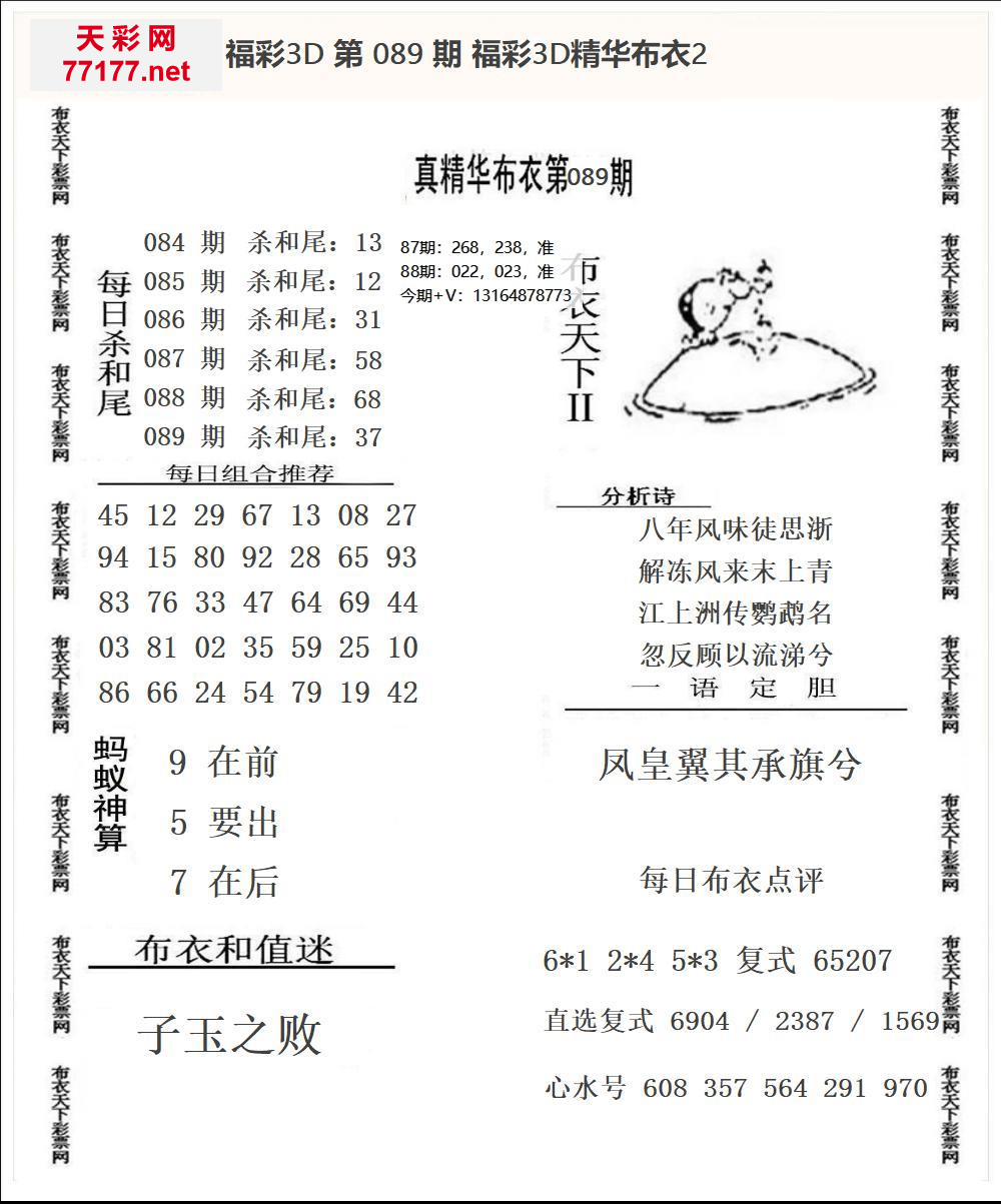 25年089期3d精华布衣图