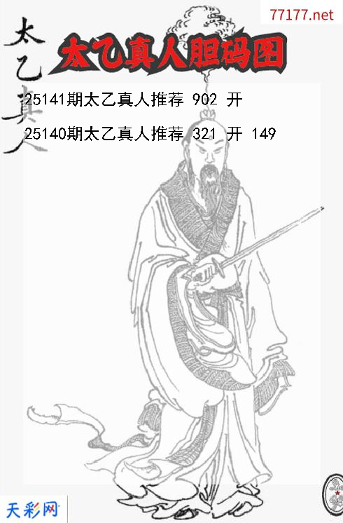 福彩3d太乙真人第25140期胆码图