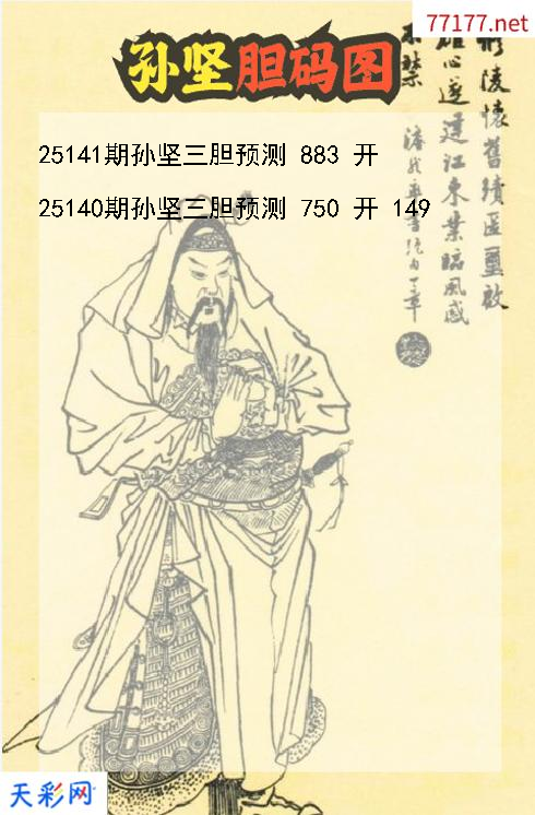第25140期3d孙坚胆码图