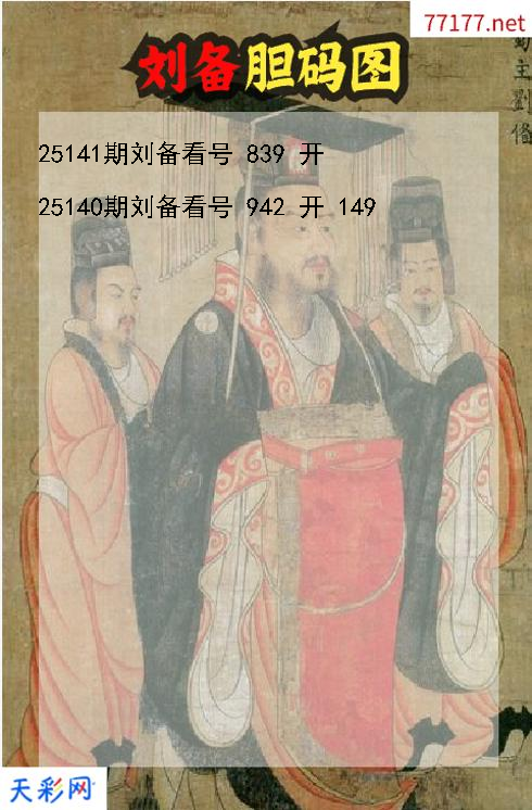 3d第25140期刘备胆码图