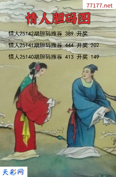 3d第25141期情人胆码图