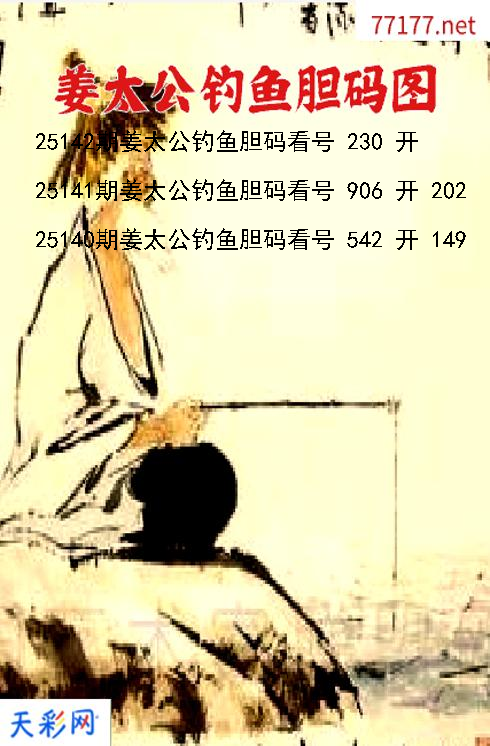第25141期3d姜太公钓鱼胆码图