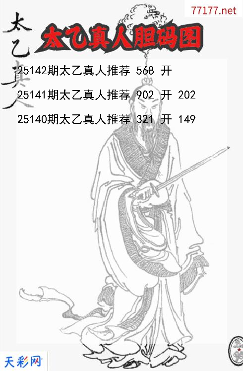 福彩3d太乙真人第25141期胆码图