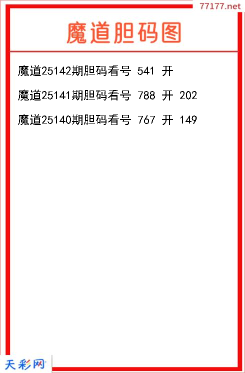 3d魔道第25141期胆码图