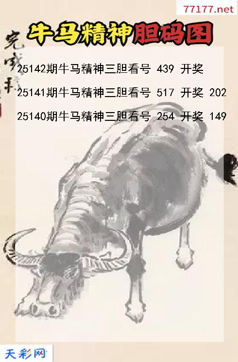 福彩3d牛马精神第25141期胆码图
