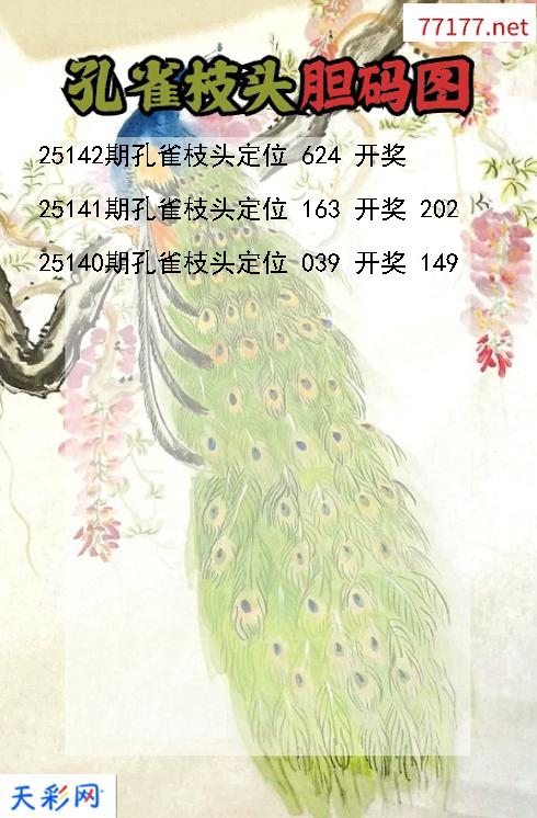 第25141期3d孔雀枝头胆码图
