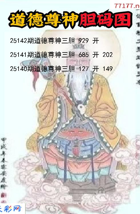 3d道德尊神第25141期胆码图