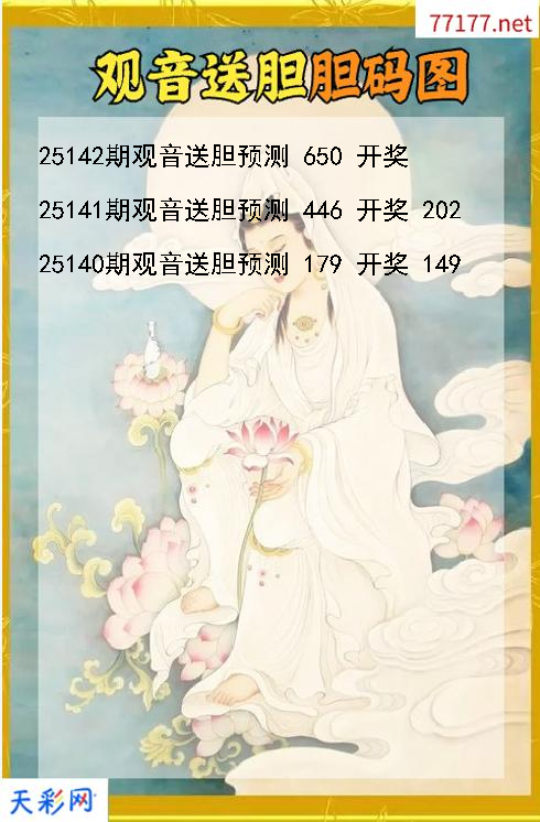 d观音送胆第25141期胆码图