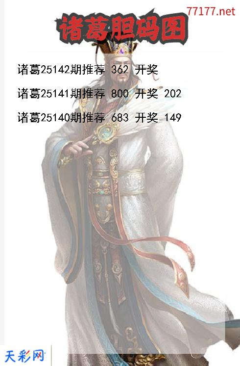 3d第25141期诸葛胆码图
