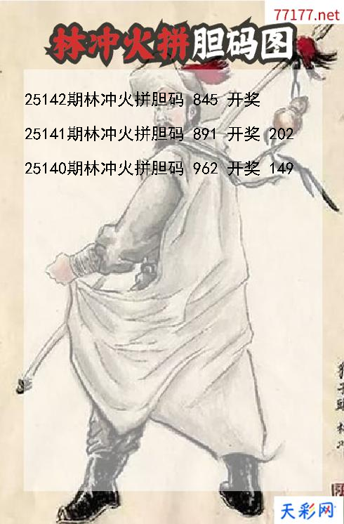 第25141期福彩3d林冲火拼胆码图