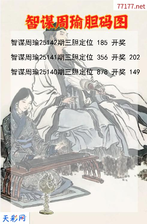 智谋周瑜第25141期3d胆码图