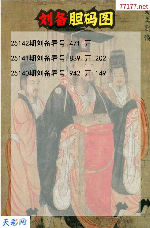 3d第25141期刘备胆码图