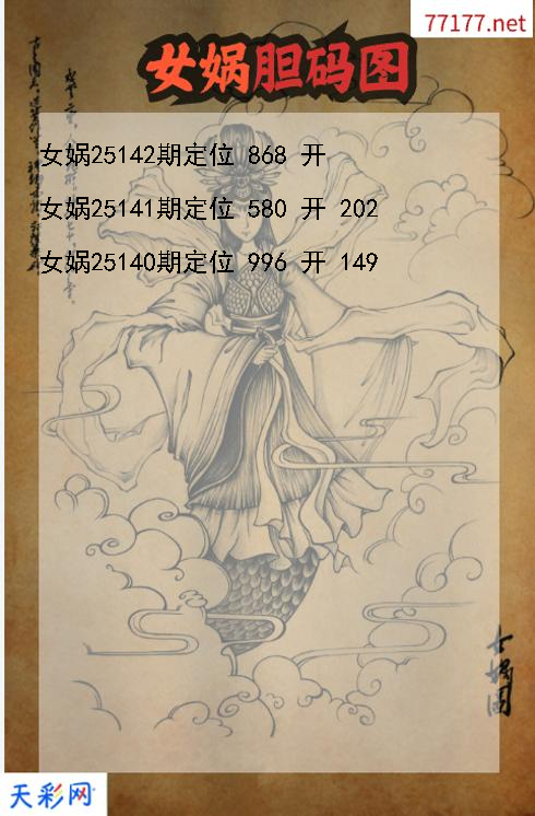 第25141期女娲福彩3d胆码图
