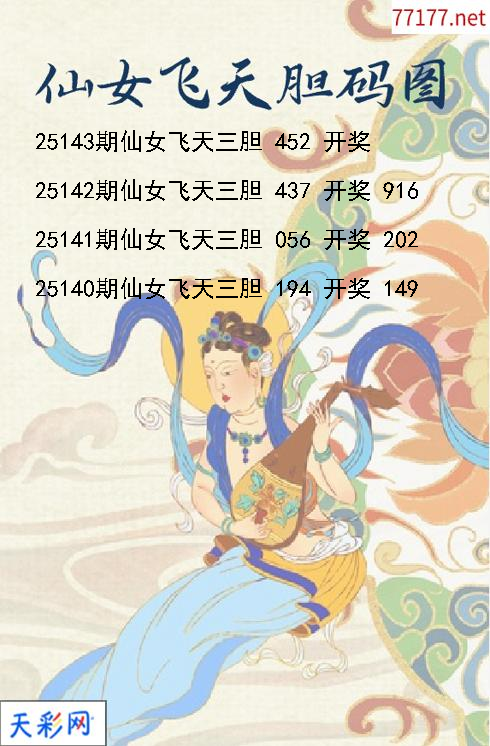 仙女飞天第25142期福彩3d胆码图