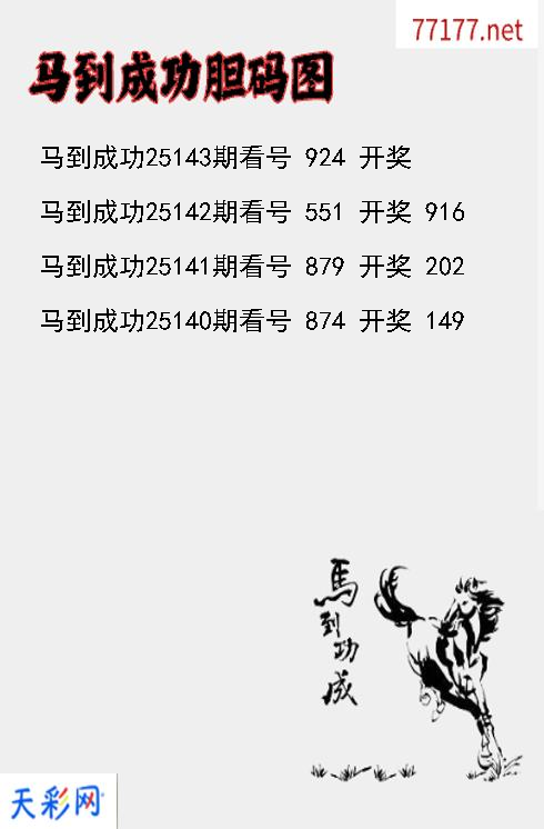 马到成功25142期3d胆码图
