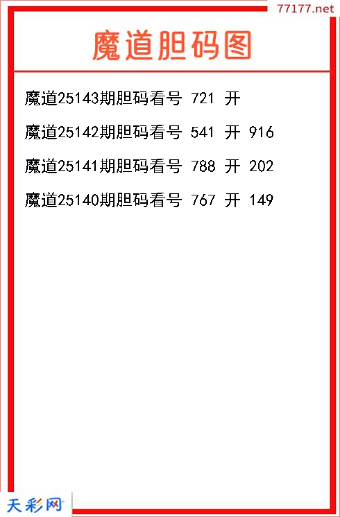 3d魔道第25142期胆码图