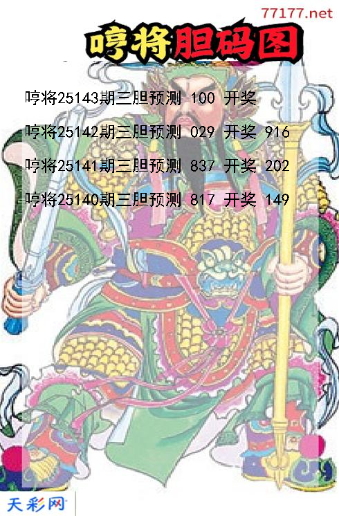 哼将第25142期3d胆码图