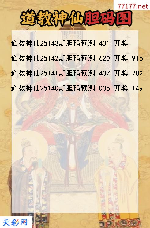 道教神仙第25142期3d胆码图