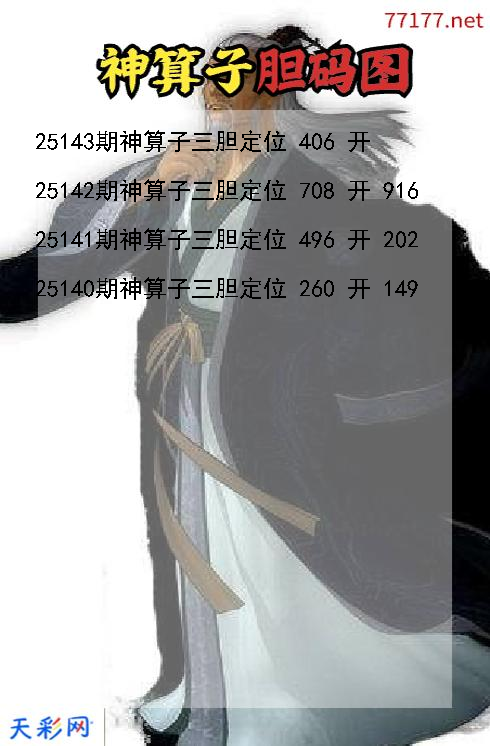 神算子第25142期3d胆码图