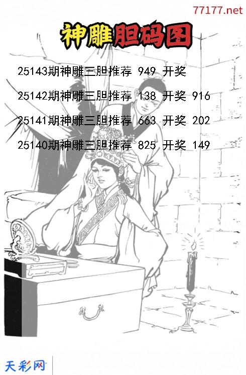 第25142期3d神雕胆码图