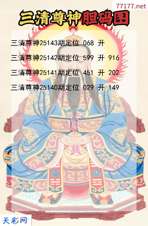 三清尊神第25142期福彩3d胆码图