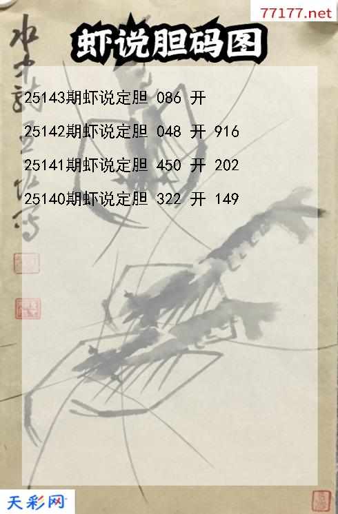 福彩3d第25142期虾说胆码图