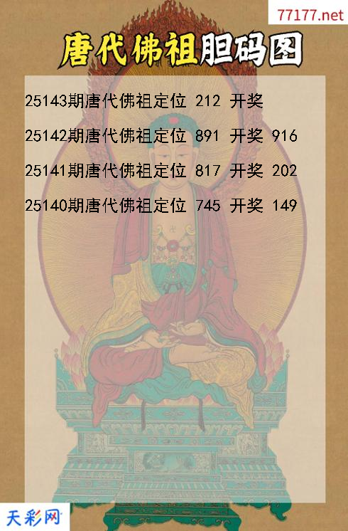 唐代佛祖第25142期福彩3d胆码图