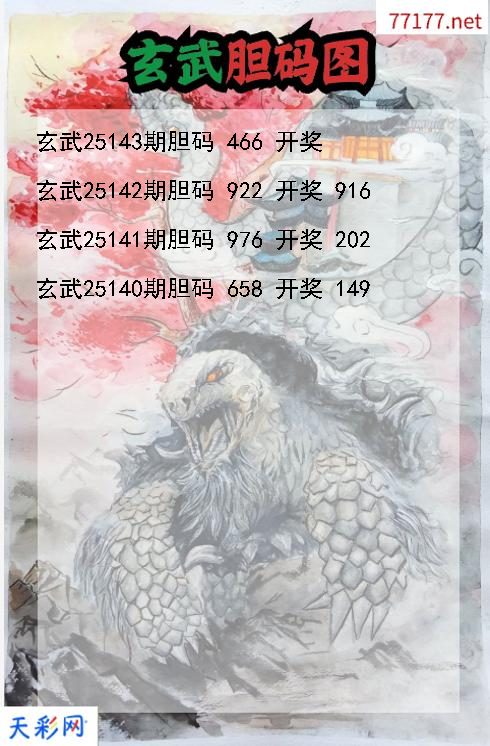 玄武25142期3d胆码图