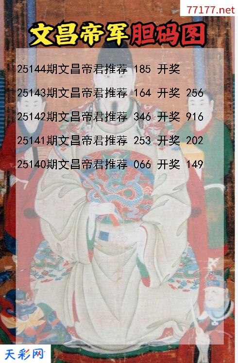 文昌帝君第25143期福彩3d胆码图