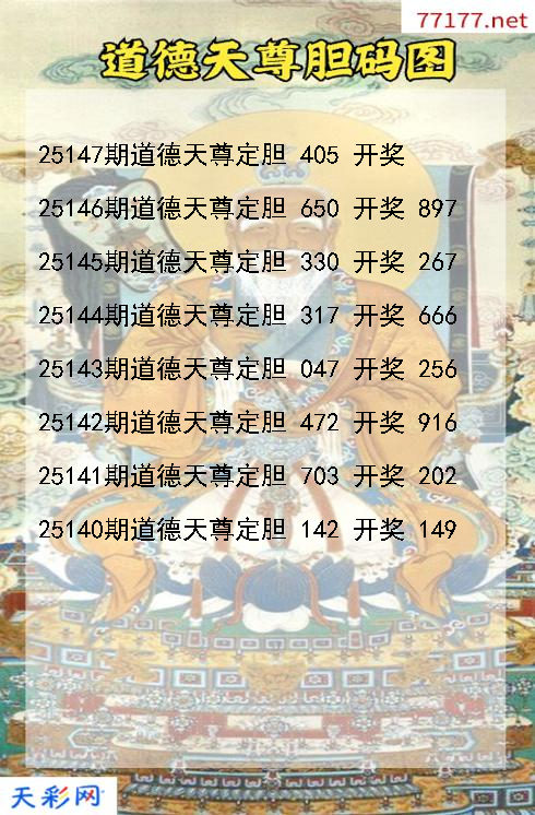 第25146期道德天尊福彩3d胆码图
