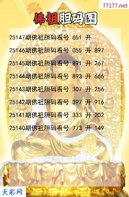 福彩3d佛祖第25146期胆码图