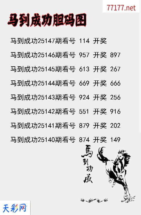 马到成功25146期3d胆码图