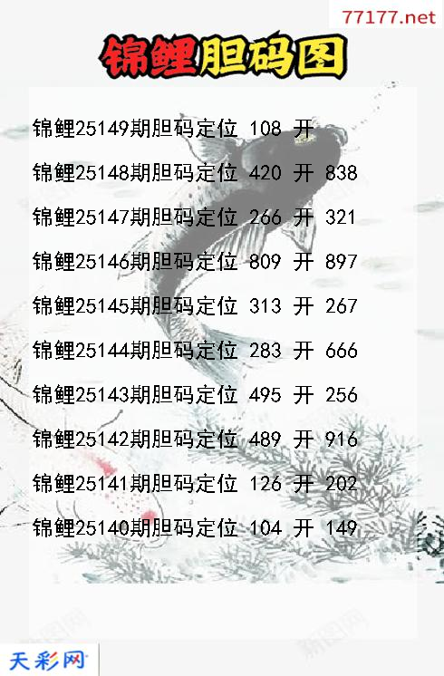 锦鲤25148期3d胆码图