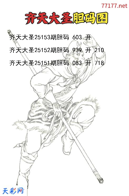 第25152期福彩3d齐天大圣胆码图