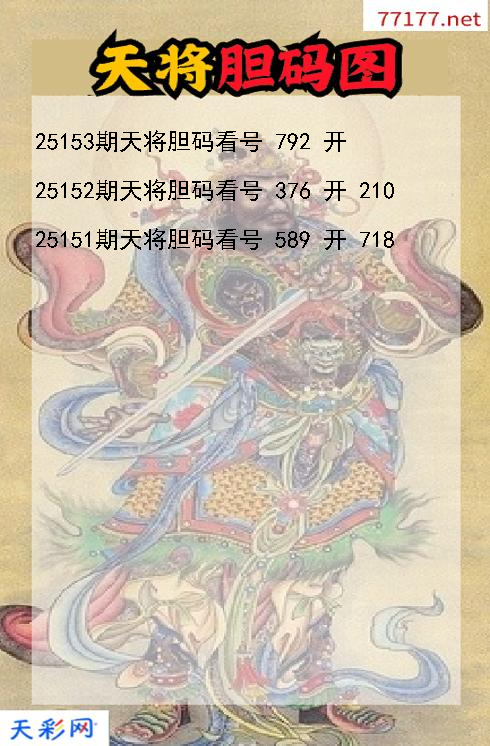 第25152期天将福彩3d胆码图