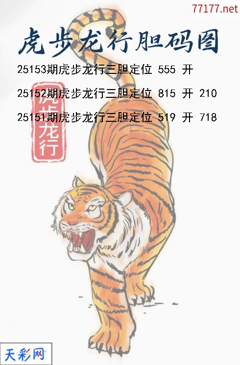 第25152期福彩3d虎步龙行胆码图