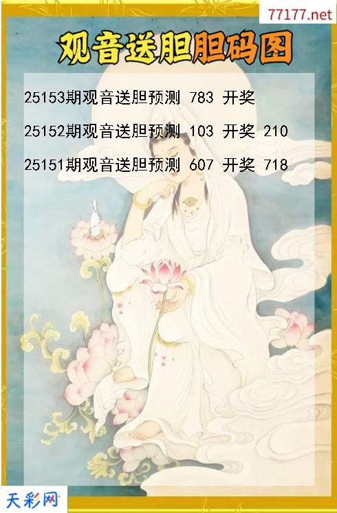 d观音送胆第25152期胆码图