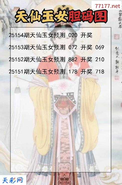 天仙玉女第25153期3d胆码图