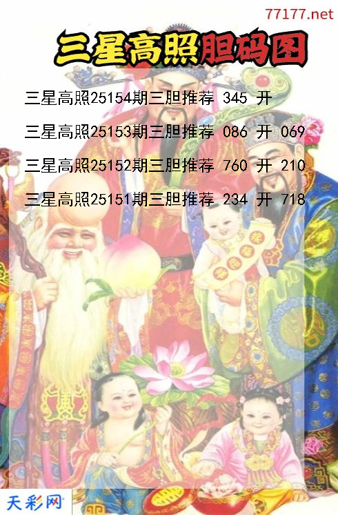 第25153期福彩3d三星高照胆码图