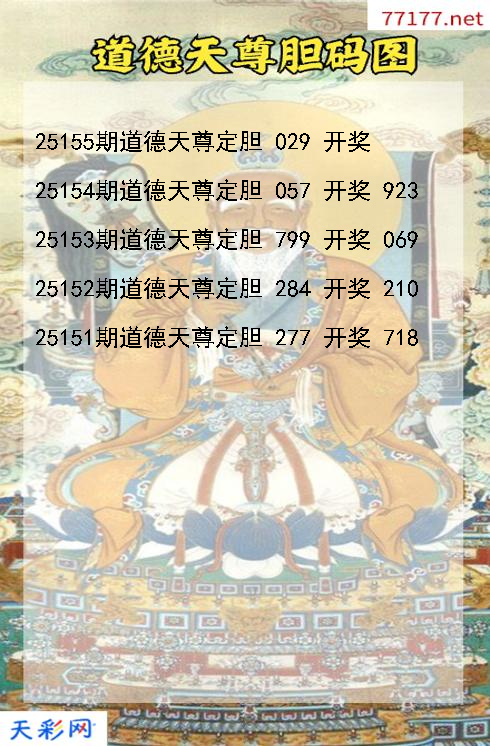 第25154期道德天尊福彩3d胆码图