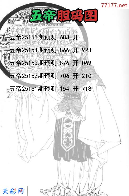 第25154期五帝3d胆码图