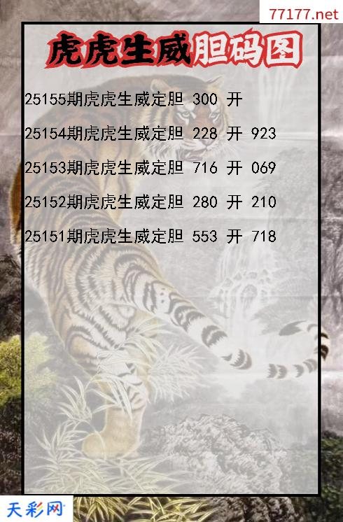 第25154期虎虎生威3d胆码图