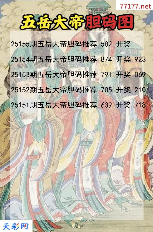 第25154期五岳大帝福彩3d胆码图