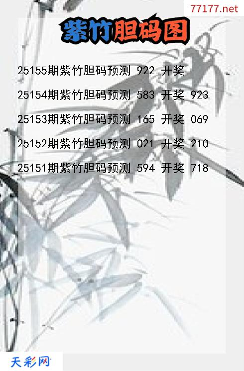 紫竹25154期3d胆码图