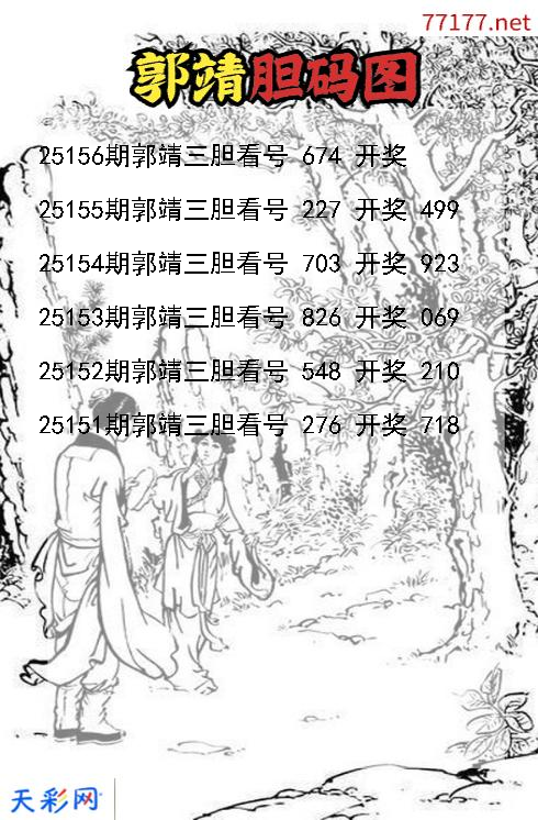 d郭靖第25155期胆码图