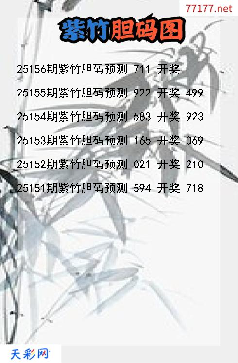 紫竹25155期3d胆码图